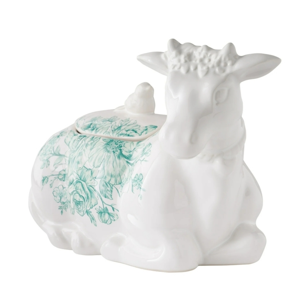 🤎 New 2025 The Pioneer Woman Agatha Green Cow Cookie Jar